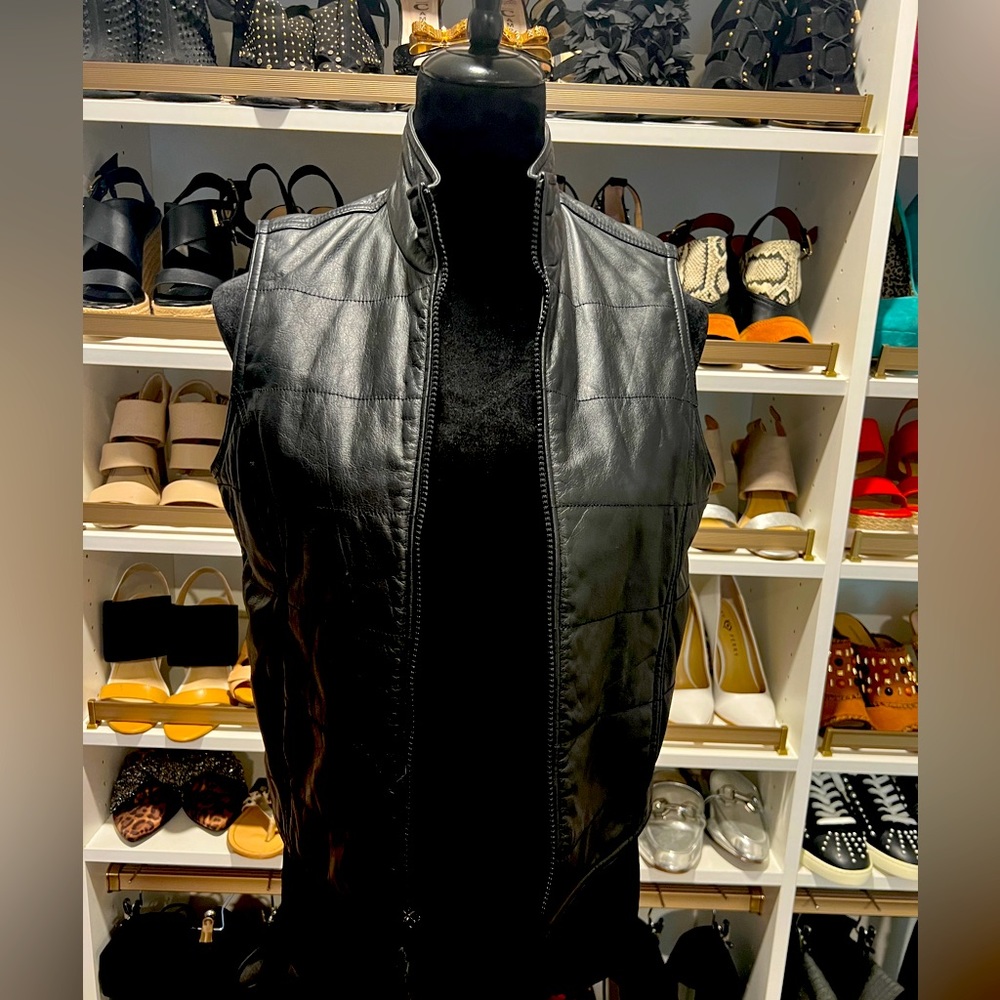100% Leather Vest from Gap